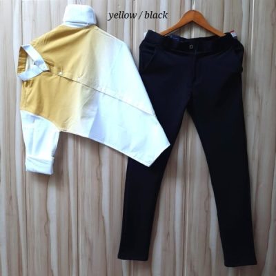 Party Wear Lycra Trouser Shirt Combo