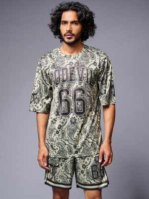 Printed T-shirt with Shorts Co-ord Set