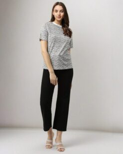 Pure Cotton Printed Short Sleeve Crew Neck T-Shirt