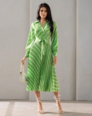 Stripes A-Line Dress