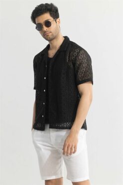 Whisper Soft Black Shirt by Zorio Fashion