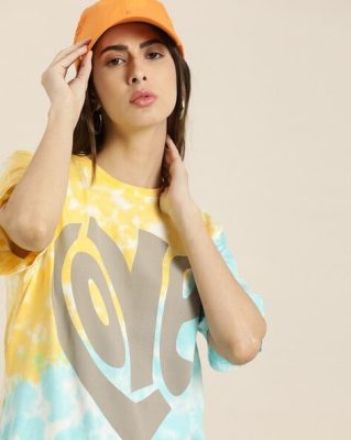 Tie & Dye Crew Neck Oversized T-Shirt
