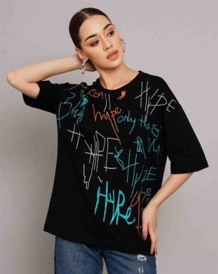 Typographic Print Crew Neck T-Shirt