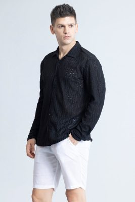 Whisper Soft Black Shirt by Nova Fashion