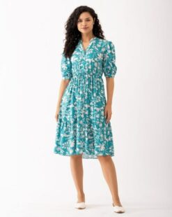Women Floral Print Fit & Flare Dress