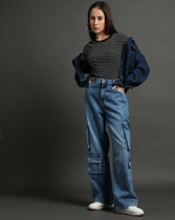 Women Heavy Wash Relaxed Fit Jeans