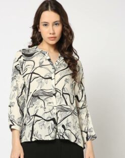 Off-White Printed Relaxed Fit Top by FIG