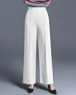 Women Relaxed Fit Pants with Elasticated Waist