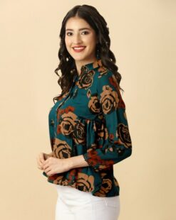 Women Tailored Fit Floral Print Top