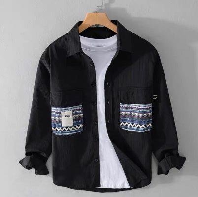 Men's Black and White Shirt