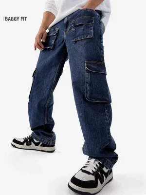 Brady Blue Men Cargo Pants
