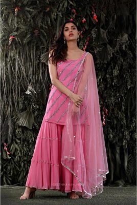 All Functional Colour Sharara Suit