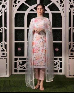 All Functional Designer Peach Color Plazo Suit