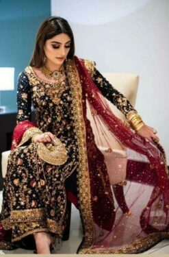 Attractive Heavy Embroidery Plazo Suit