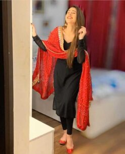 Blissful Georgette Black Color Stunning Suit