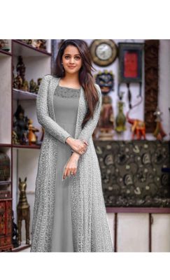 Blissta Designer Grey Color Anarkali Suit
