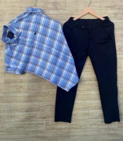 Check Shirt and Lycra Pant Combo for Men