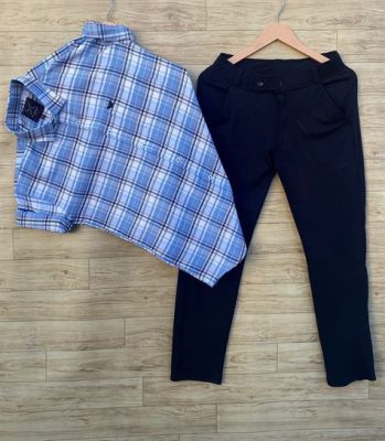 Check Shirt and Lycra Pant Combo for Men
