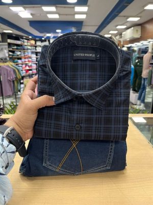 Classic Checks Shirt & Jeans Combo
