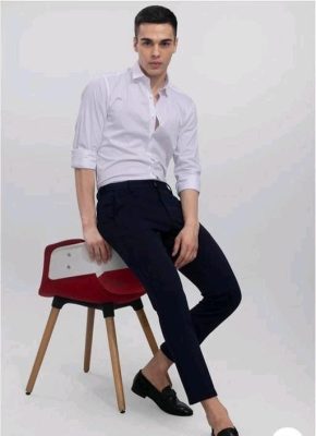 Men's Formal Lycra Pant & Shirt Combo