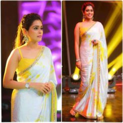 Nakkashi Gaji Silk with Mirror Work Saree