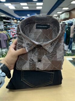 Printed Shirt & Jeans Combo