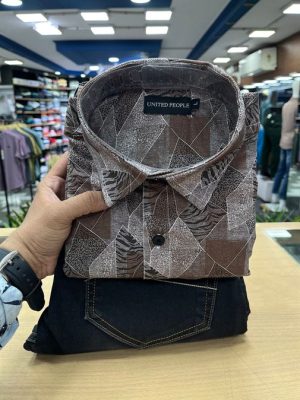 Printed Shirt & Jeans Combo