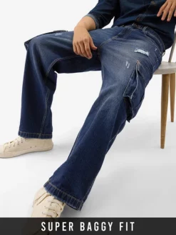 Denim Sable Blue Baggy Fit Men Jeans