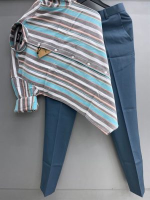 Striped Shirt & Trouser Pant Combo