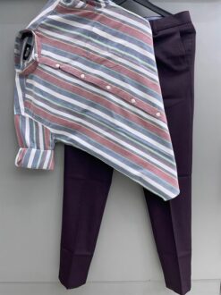 Striped Shirt & Trouser Pant Combo