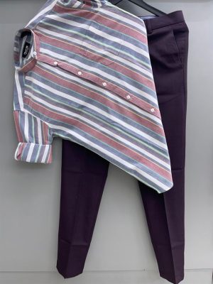 Striped Shirt & Trouser Pant Combo
