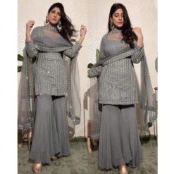 Celebration Georgette with Sequence Embroidery Plazo Suit